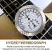 Guitar Thermometer Hygrometer Round Digital Violin Humidity Temperature Meter for Instrument Care (Silver) - B07CBJ9YN3